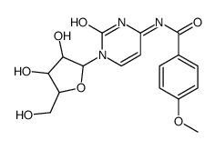 N-[1-[3,4-dihydroxy-5-(hydroxymethyl)oxolan-2-yl]-2-oxopyrimidin-4-yl]-4-methoxybenzamide Structure