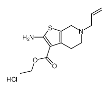 ethyl 2-amino-6-prop-2-enyl-5,7-dihydro-4H-thieno[2,3-c]pyridine-3-carboxylate,hydrochloride Structure