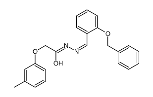 2-(3-methylphenoxy)-N-[(E)-(2-phenylmethoxyphenyl)methylideneamino]acetamide结构式