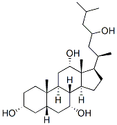 (3a,5b,7a,12a)-Cholestane-3,7,12,23-tetrol Structure