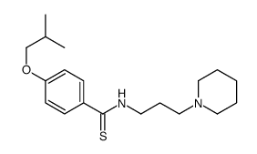 p-Isobutoxy-N-(3-piperidinopropyl)thiobenzamide structure