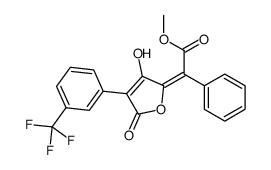 methyl 2-[3-hydroxy-5-oxo-4-[3-(trifluoromethyl)phenyl]furan-2-ylidene]-2-phenylacetate结构式