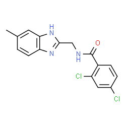 2,4-DICHLORO-N-[(5-METHYL-1H-1,3-BENZIMIDAZOL-2-YL)METHYL]BENZENECARBOXAMIDE structure