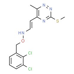 5-(2-([(2,3-DICHLOROBENZYL)OXY]AMINO)VINYL)-6-METHYL-3-(METHYLSULFANYL)-1,2,4-TRIAZINE结构式