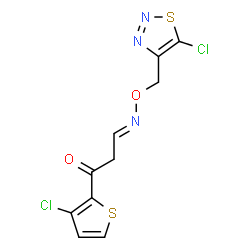 3-(3-CHLORO-2-THIENYL)-3-OXOPROPANAL O-[(5-CHLORO-1,2,3-THIADIAZOL-4-YL)METHYL]OXIME结构式