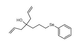 4-(3-(phenylselanyl)propyl)hepta-1,6-dien-4-ol Structure