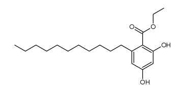 6-Undecyl-2.4-dihydroxybenzoesaeureaethylester结构式