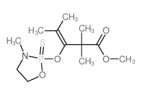 Methyl 2,2,4-trimethyl-3-((3-methyl-2-sulfido-1,3,2-oxazaphospholidin-2-yl)oxy)-3-pentenoate结构式