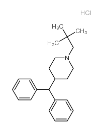 4-benzhydryl-1-(2,2-dimethylpropyl)piperidine hydrochloride structure