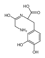 (2S)-2-[(2-aminoacetyl)amino]-3-(3,4-dihydroxyphenyl)propanoic acid Structure