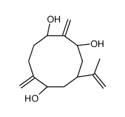 (1R,3S,5S,7R)-2,8-Bis(methylene)-5-(1-methylethenyl)-1,3,7-cyclodecanetriol结构式