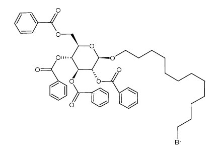12-bromododecyl-tetra-O-benzoyl-β-D-glucopyranoside结构式