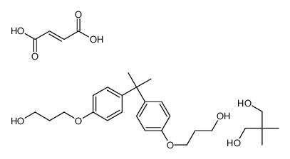 (E)-but-2-enedioic acid,2,2-dimethylpropane-1,3-diol,3-[4-[2-[4-(3-hydroxypropoxy)phenyl]propan-2-yl]phenoxy]propan-1-ol Structure