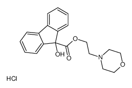 2-morpholin-4-ylethyl 9-hydroxyfluorene-9-carboxylate,hydrochloride Structure