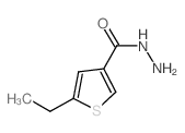 5-乙基噻吩-3-碳酰肼结构式