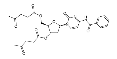 N-benzoyl-3',5'-di-O-levulinyl-2'-deoxycytidine结构式