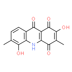 2,5-Dihydroxy-3,6-dimethyl-1,4,9(10H)-acridinetrione Structure