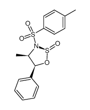 (2S,4R,5S)-N-tosyl-4-methyl-5-phenyl-1,2,3-oxathiazolidine-2-oxide结构式