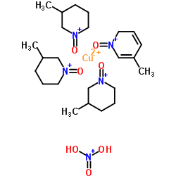 copper; dihydroxy-oxo-azanium; 3-methyl-6H-pyridine 1-oxide; 3-methyl-3,4,5,6-tetrahydro-2H-pyridine 1-oxide结构式