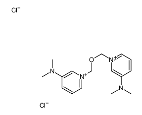 1-[[3-(dimethylamino)pyridin-1-ium-1-yl]methoxymethyl]-N,N-dimethylpyridin-1-ium-3-amine,dichloride Structure