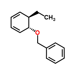 Benzene, [[[(1R,6R)-6-ethyl-2,4-cyclohexadien-1-yl]oxy]methyl]-, rel- (9CI) Structure