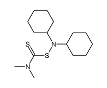 N-cyclohexyl-N-[[(dimethylamino)thioxomethyl]thio]cyclohexylamine结构式