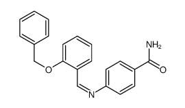 4-[(2-phenylmethoxyphenyl)methylideneamino]benzamide Structure