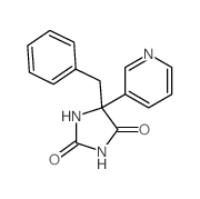 2,4-Imidazolidinedione,5-(phenylmethyl)-5-(3-pyridinyl)- Structure