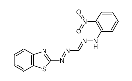 1-benzothiazol-2-yl-5-(2-nitro-phenyl)-formazan Structure