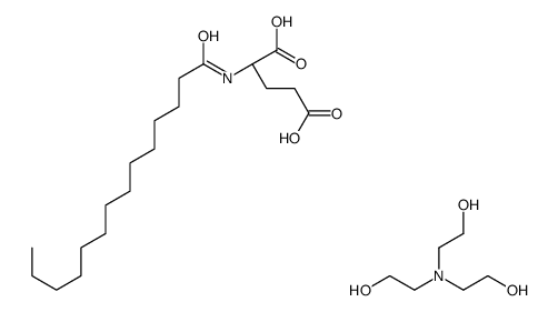 2-[bis(2-hydroxyethyl)amino]ethanol,(2S)-2-(tetradecanoylamino)pentanedioic acid Structure