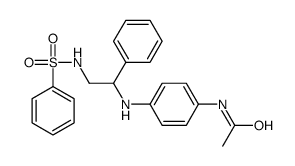 N-[4-[[2-(benzenesulfonamido)-1-phenylethyl]amino]phenyl]acetamide Structure