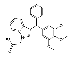 2-[3-[phenyl-(3,4,5-trimethoxyphenyl)methyl]indol-1-yl]acetic acid结构式