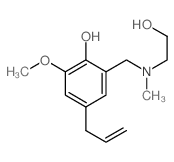 2-(((2-Hydroxyethyl)methylamino)methyl)-6-methoxy-4-(2-propenyl)phenol Structure