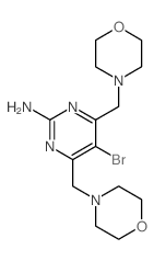 2-Pyrimidinamine,5-bromo-4,6-bis(4-morpholinylmethyl)- structure