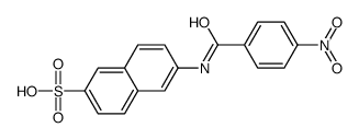 6-[(4-nitrobenzoyl)amino]naphthalene-2-sulfonic acid Structure