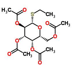 Ethyl 2,3,4,6-tetra-O-acetyl-1-thio-b-D-galactopyranoside structure