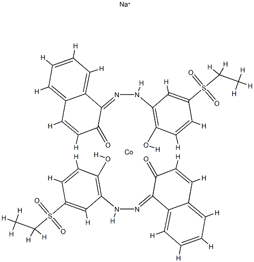 sodium bis[1-[[5-(ethylsulphonyl)-2-hydroxyphenyl]azo]-2-naphtholato(2-)]cobaltate(1-)结构式