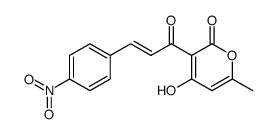 4-hydroxy-6-methyl-3-[3-(4-nitro-phenyl)-acryloyl]-pyran-2-one结构式