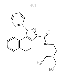 N-[2-(diethylamino)ethyl]-1-phenyl-4,5-dihydrobenzo[g]indazole-3-carboxamide,hydrochloride结构式