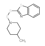 Benzothiazole, 2-((4-methyl-1-piperidinyl)dithio)- Structure