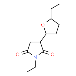 2,5-Pyrrolidinedione,1-ethyl-3-(5-ethyltetrahydro-2-furanyl)-(9CI) Structure