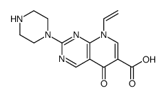 5-oxo-2-piperazin-1-yl-8-vinyl-5,8-dihydro-pyrido[2,3-d]pyrimidine-6-carboxylic acid结构式