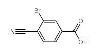 3-Bromo-4-cyanobenzoic acid结构式