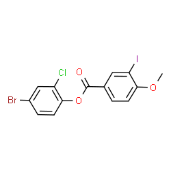 4-Bromo-2-chlorophenyl 3-iodo-4-methoxybenzoate结构式