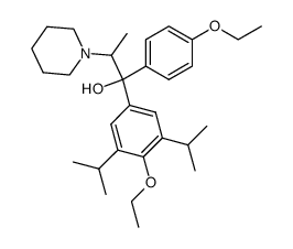 1-(4-Ethoxy-3,5-diisopropyl-phenyl)-1-(4-ethoxy-phenyl)-2-piperidin-1-yl-propan-1-ol结构式