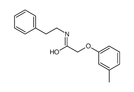 2-(3-methylphenoxy)-N-(2-phenylethyl)acetamide结构式
