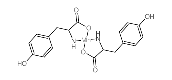 [1-carboxy-2-(4-hydroxyphenyl)ethyl]azanide; manganese(+2) cation结构式