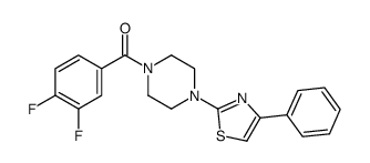 Piperazine, 1-(3,4-difluorobenzoyl)-4-(4-phenyl-2-thiazolyl)- (9CI) picture