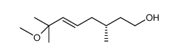 (R)-7-methoxy-3,7-dimethyloct-5-en-1-ol Structure