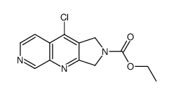 9-chloro-1,3-dihydro-pyrrolo[3,4-b][1,7]naphthyridine-2-carboxylic acid ethyl ester结构式
